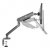 NanoRS Gaming Monitor Mount 17-32 ar RGB LED apgaismojumu, galda stiprinājums, augstuma regulēšana, pagriešana, slīpums, maks. 9 kg, VESA 75x75 / 100x100