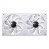 240mm ARGB Infinity Mirror ventilators Jonsbo ZA-240 balts, divi 120mm ventilatori, PWM atbalsts