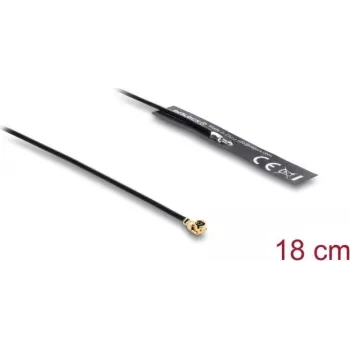 Antena DELOCK 2,4 GHz daudzvirzienu 3,4 dBi I-PEX MHF® I spraudnis ar 18 cm FPC kabeli iekšējai līmējošai stiprināšanai