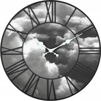 NeXtime klok 3037 Clouds, Ø39 cm, Sienas, Melns