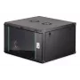 Pie sienas stiprināms 19 collu plaukta skapis DIGITUS Dynamic-N DN-37103 — 7U, 600x600 mm, IP20, nekomplektēts, melns