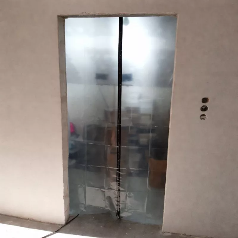 putekļu aizsargdurvis renovācijai Xxl, putekļu aizkars 230X135 taisns