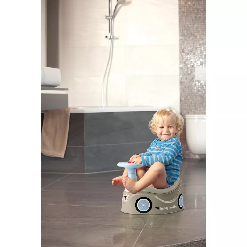 Baby-Potty pelēka, podiņš pelēks/zils