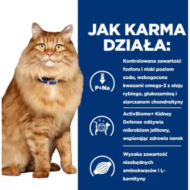 HILL'S PD K/D Kidney + Mobility Chicken - sausā kaķu barība - 3kg