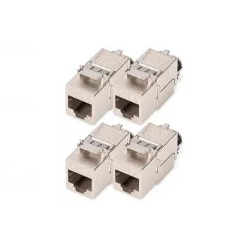 Digitus CAT 8.1 Keystone modulis, ekranēts, bezinstrumentu savienojums, 4 gab.