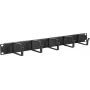 Kabeļu pārvaldības panelis LOGON RAO100BL melns alumīnijs 48.3 cm