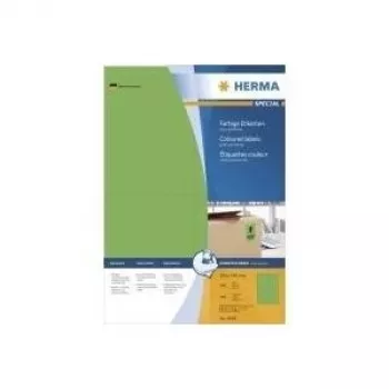 Etiķetes HERMA krāsainas A4 105x148 mm zaļas papīra matētas 400 gab.