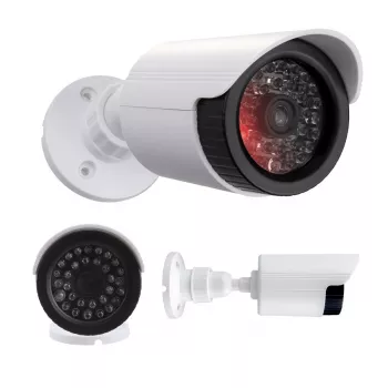 Manekena cilindriskā kamera ar IR gaismas diodēm, CEE IR1800 W — nefunkcionējošs novērošanas atbaidītājs