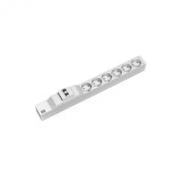 Barošanas sadales bloks Bachmann 333.411 6 maiņstrāvas kontaktligzdu 1U pelēks sudrabains