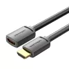 HDMI kabelis Vention AHCBD 0,5 m, HDMI Type A vīriešu uz HDMI Type A sieviešu, HDMI 2.0, apzeltīti kontakti, melns