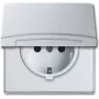 BUSCH-JAEGER SCHUKO kontaktligzda IP44 20EUGK-33-101 AW44 vāks 20EUGK-33-101 (20EUGK-33-101)