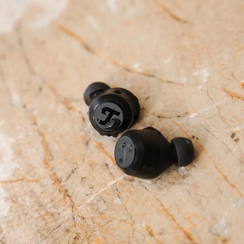 Teufel REAL Zils TWS 3 austiņas bezvadu ievietojamās zvaniem/mūzikai Bluetooth melnas