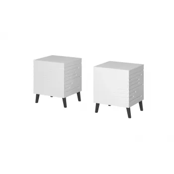 Naktsgaldiņš cama meble NOVA ar 1 atvilktni 44×40×52 cm, balts matēts