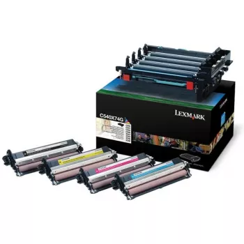tonera kasete Lexmark C540X74G 3000 lapas Melns ciāna fuksīna dzeltena