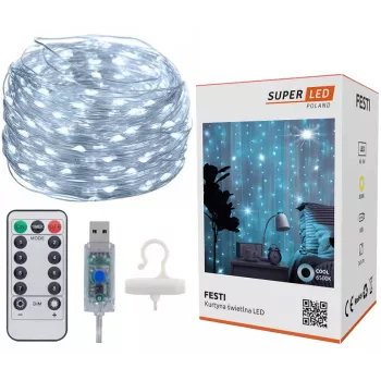 LED aizkars Extralink KURTYNA LED 3x3 ar tālvadības pulti (modelis EX.73172)