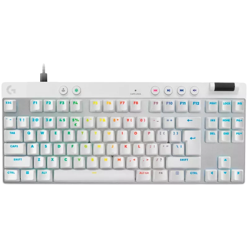 LOGITECH G PRO X TKL RAPID spēļu tastatūra - BALTA - US INT'L - USB - EMEA28i-935 - LINEĀRA