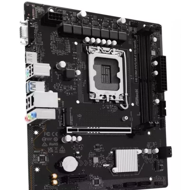 Mātesplate ASRock H610M-HVS/M.2 D5 GEN5 – LGA1700, DDR5, PCIe 5.0, mATX