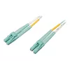 Tripp 2M 10Gb/100Gb Dupleksa daudzmodu 50/125 OM4 LSZH šķiedru savienojuma kabelis LC/LC Aqua 2 metri - Savienojuma kabelis - LC daudzmodu (M)