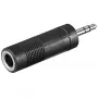 Goobay austiņu AUX adapteris 3,5 mm tēviņš uz 6,35 mm mātīte melns