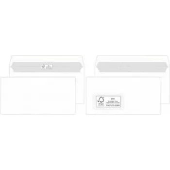 Aploksne MAILmedia 30003811 DIN garā, balta, pašlīmējoša, 100 g/m²