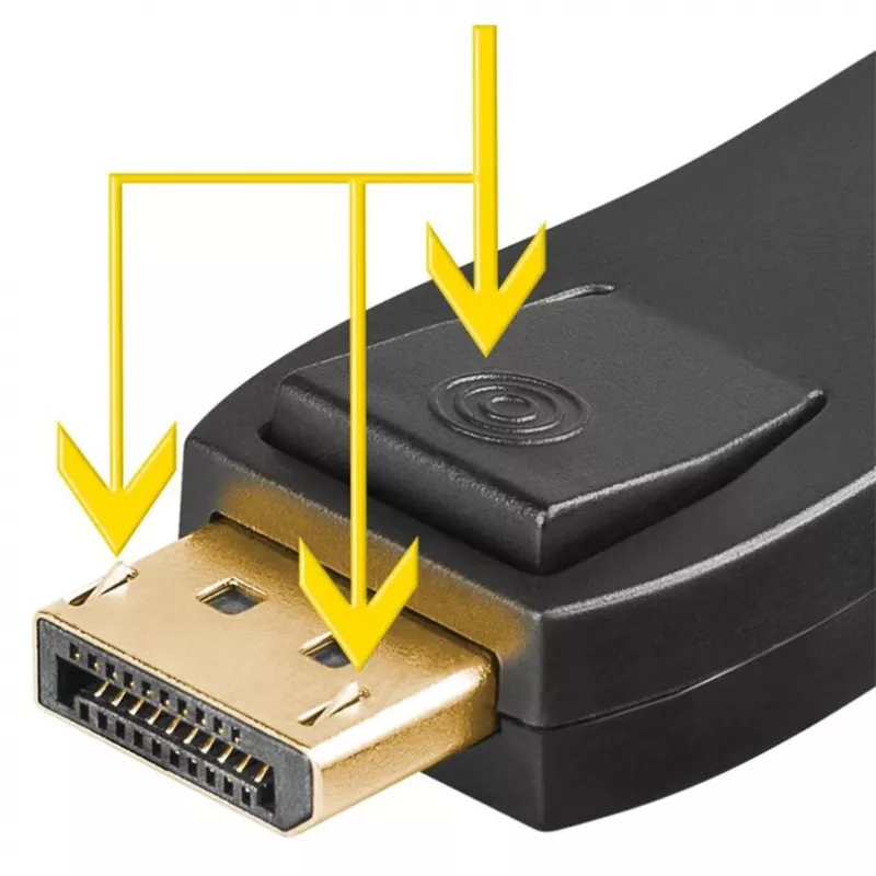 Wentronic Goobay DisplayPort uz HDMI adapteris 1.1, HDMI standarta ligzda (A tips) - HDMI standarta ligzda (A tips) > DisplayPort spraudnis (51719)