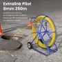 Kabeļu ievilkšanas pilots Extralink EX.30905 8 mm stiklašķiedras FRP stienis, 250 m, dzeltens