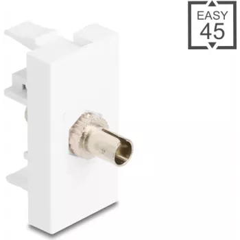 Optiskās šķiedras adapteris DELOCK 90915 ST Simplex BU uz ST Simplex, balts