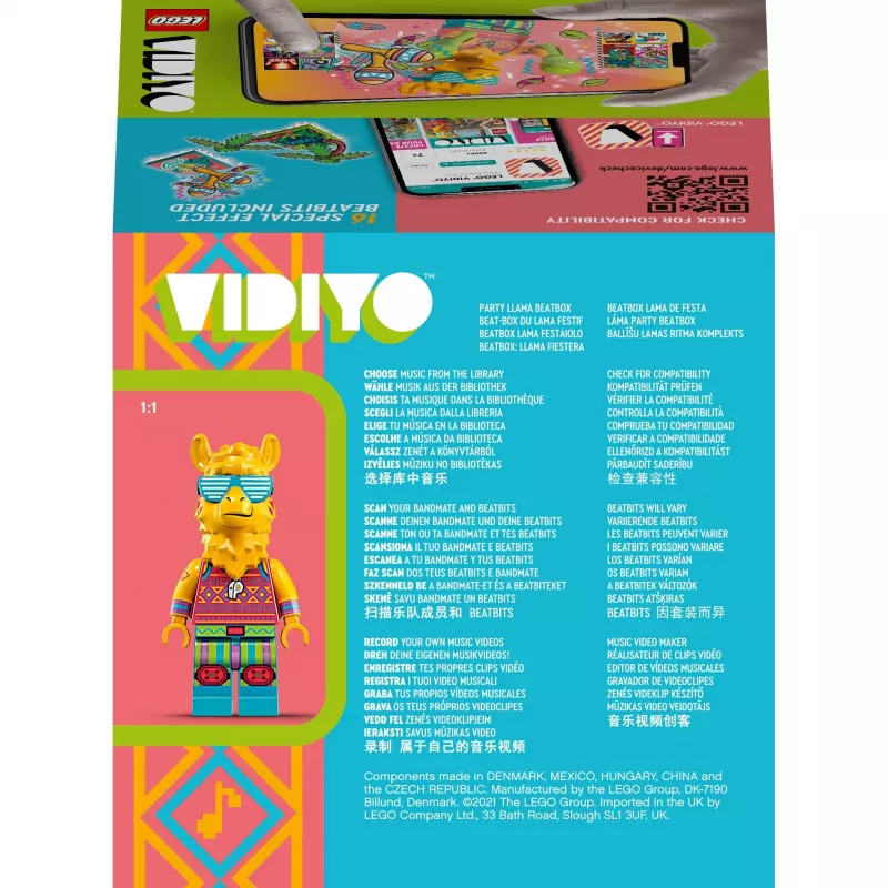 LEGO VIDIYO BeatBox 43105 Party Llama — interaktīvs mūzikas un deju spēļu komplekts