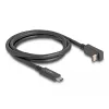 Delock - USB kabelis - 24 kontaktu USB-C (vīr.) uz 24 kontaktu USB-C (vīr.) leņķveida - USB 3.2 Gen 2 - 3 A - 1,0 m - USB Power Delivery (60 W), atbalsta 4K 144 Hz (3840 x 2160), līdz 10 Gbps datu pārraide