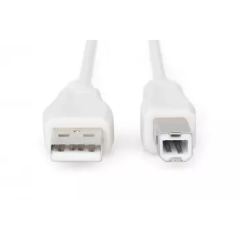 Assmann USB savienojuma kabelis, A – B vīr./vīr., 1,8 m, USB 2.0 saderīgs, UL, bēšs (AK-300102-018-E)