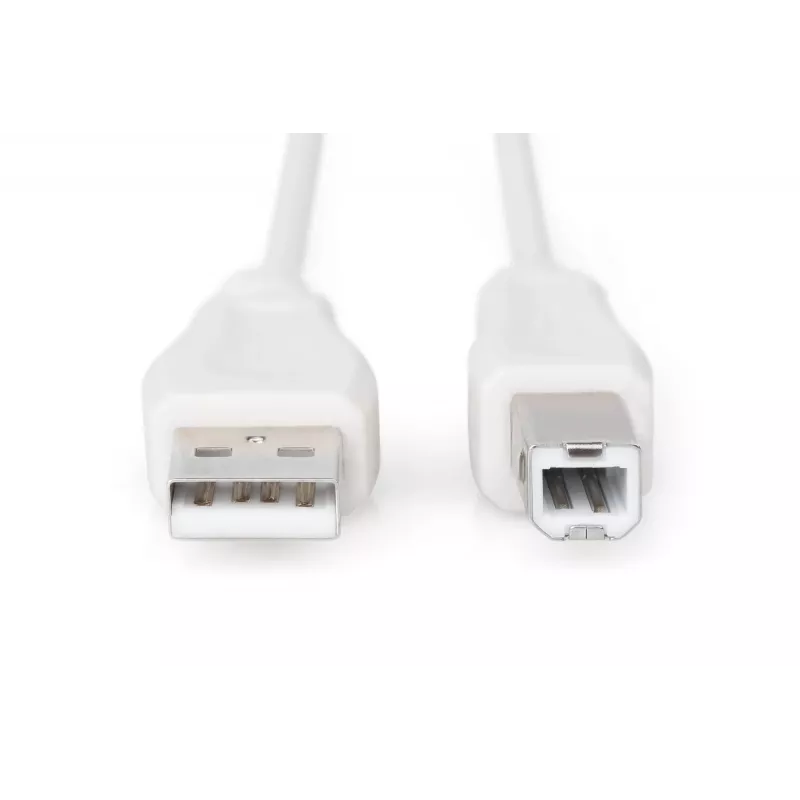 Assmann USB savienojuma kabelis, A – B vīr./vīr., 1,8 m, USB 2.0 saderīgs, UL, bēšs (AK-300102-018-E)