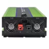 Qoltec Monolith sprieguma pārveidotājs | Akumulatora uzlāde | UPS | 2000W | 4000W | 12V uz 230V | Tīrs sinusoidāls | LCD melns-zaļš