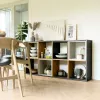 Topeshop MALAX 2X4 ANT/ART viesistabas grāmatu skapis