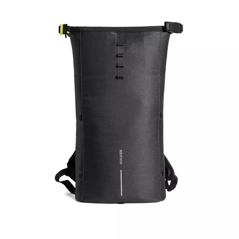 Mugursoma XDDESIGN Urban Lite Melna — 21 L (paplašināma līdz 27 L), nodalījums 15,6 collu klēpjdatoram, ūdensnecaurlaidīga, ratiņu siksna