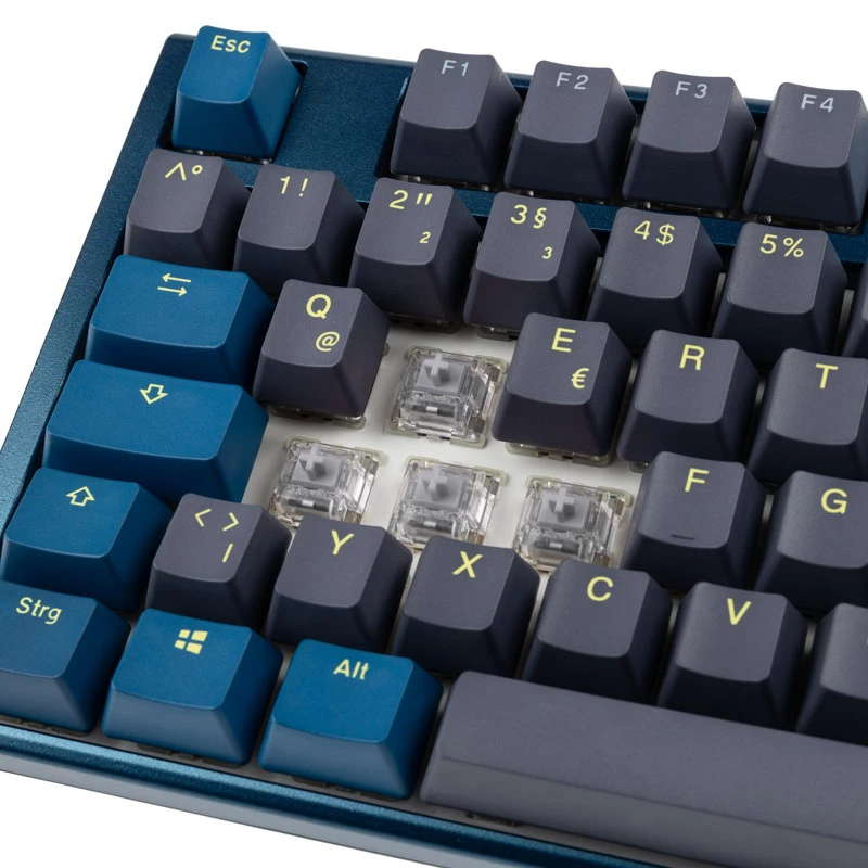 Ducky One 3 Daybreak RGB tastatūra spēlēm, USB, mehāniskā, melna, zila, zaļa