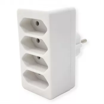 Pagarinātāja kontaktligzdu bloks Bachmann 921.273 – 4× Euro ligzdas, balts PVC