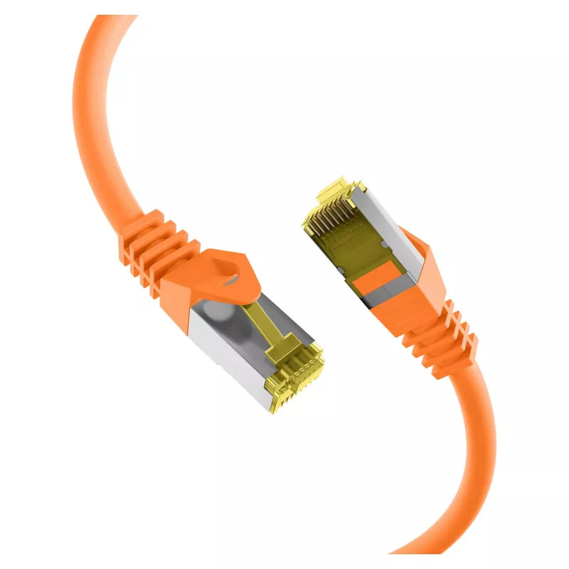 RJ45 komutācijas kabelis Cat.6A S/FTP LSZH Cat.7 neapstrādāts kabelis oranžs