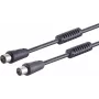 Koaksiālais antenas kabelis ShiverPeaks 80203-128-2.5S — 2,5 mm, 100 dB, melns