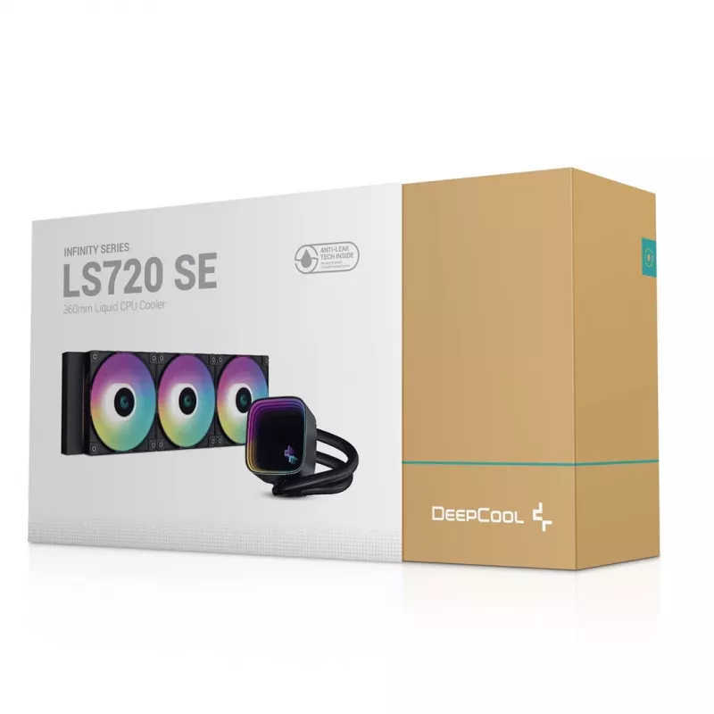 DeepCool LS720 SE procesora dzesētājs “viss vienā” šķidruma dzesētājs 12 cm, melns, 1 gab.