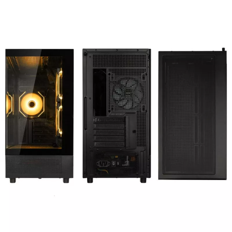 GSI SmartAssembly ARGB stikla Micro-ATX korpuss - 650W