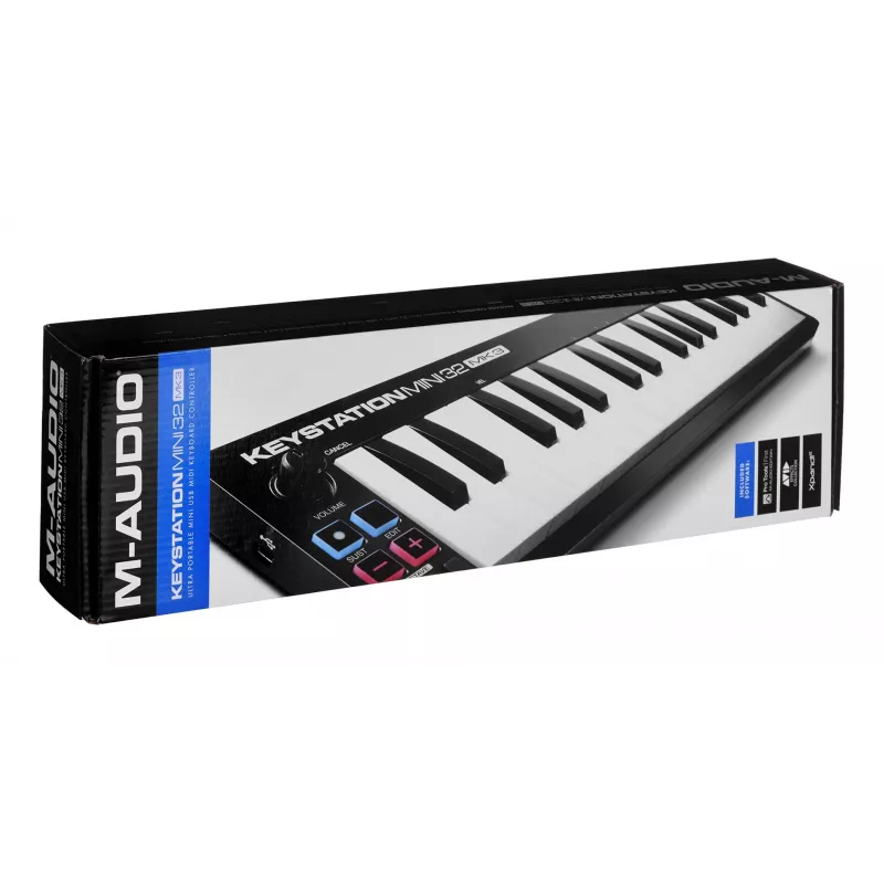 M-AUDIO Keystation Mini 32 MK3 MIDI tastatūra 32 taustiņi USB melna, balta