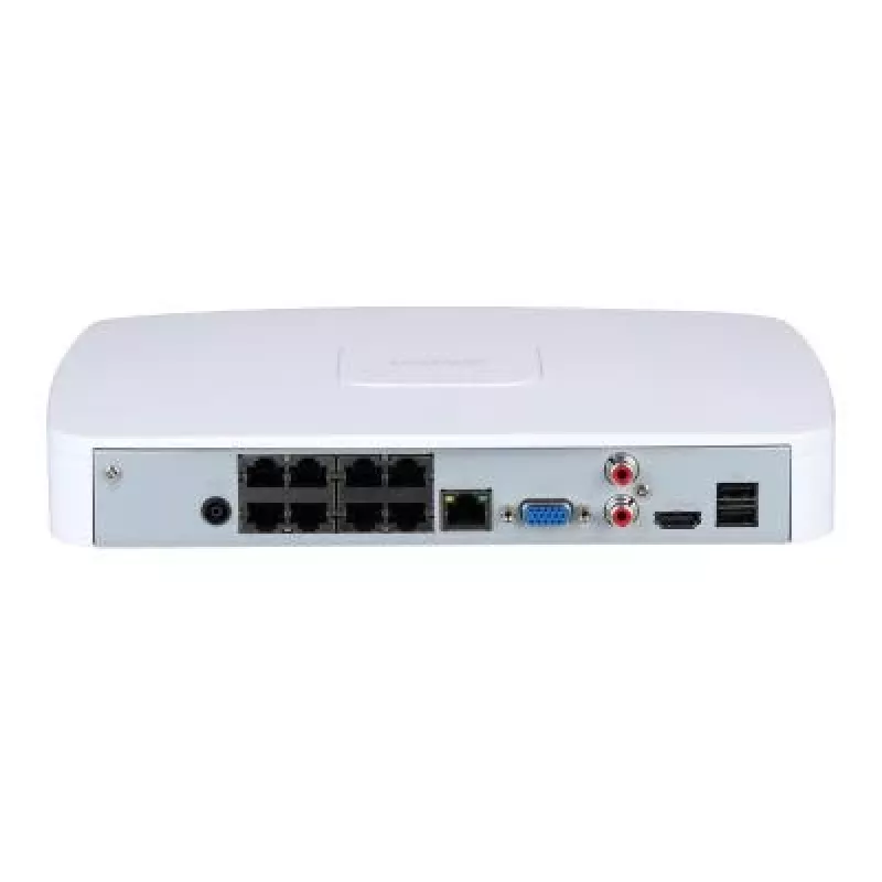 Tīkla video ierakstītājs DAHUA NVR2108-8P-4KS3 ar 8 kanāliem un 8 PoE portiem