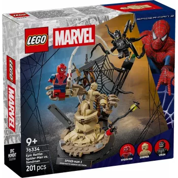 LEGO MARVEL 76334 Episkā cīņa: Zirnekļcilvēks pret Smilšuvīru
