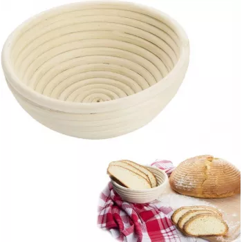 Mīklas raudzēšanas grozs Westmark 32082270, apaļš rotangpalmas pinums, augstums 8 cm, diametrs 17,5 cm