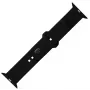 Silikona siksniņas komplekts FIXED FIXSST2-434-BK Apple Watch 42/44/45mm — melns fiksēts sporta dizains