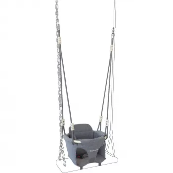 Toddler Swing Attachment HUDORA 72103 – pelēks drošības sēdekļa piederums rotaļu iekārtām
