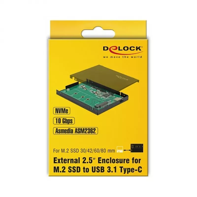 SSD korpuss DeLOCK 42609 Melns M.2