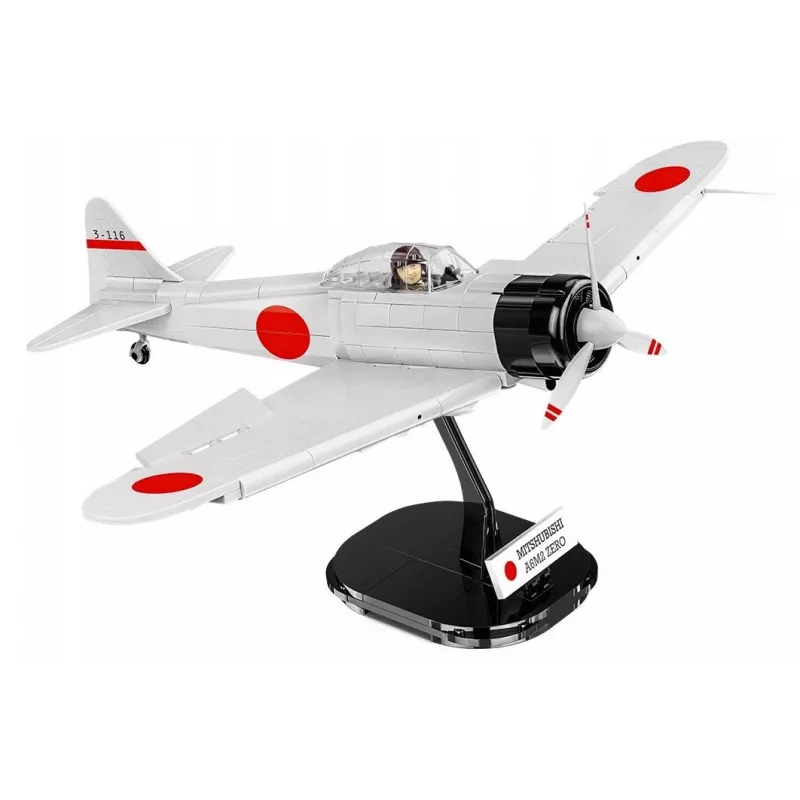 Būvēšanas komplekts Cobi Mitsubishi A6M2 “Zero‑Sen” – 347 gabali, ieteicamais vecums 3+