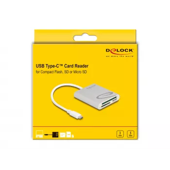 Karšu lasītājs DeLOCK 91005 USB 3.2 Gen 1 Type-C pelēks CF MMC MicroSD