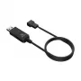DC step-up sprieguma pārveidotāja kabelis Akasa AK-CBFA10-60BK USB uz 3-pin & 4-pin PC ventilatoram, 60 cm